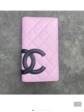 CHANEL Pink Quilted Leather Long Wallet